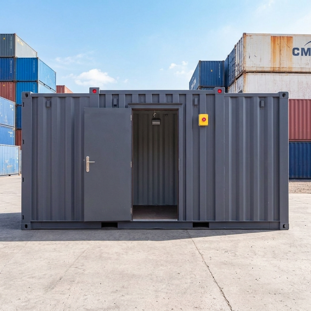 Enhanced 20ft Standard Shipping Container - Grey Finish - Image 6