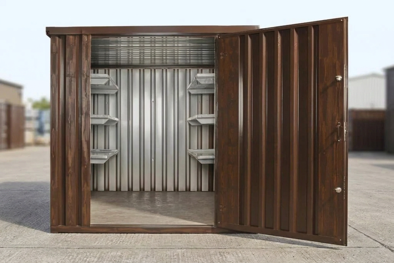 Wood-Effect Flat Packed Storage Container 2M X 2.1M - Image 6
