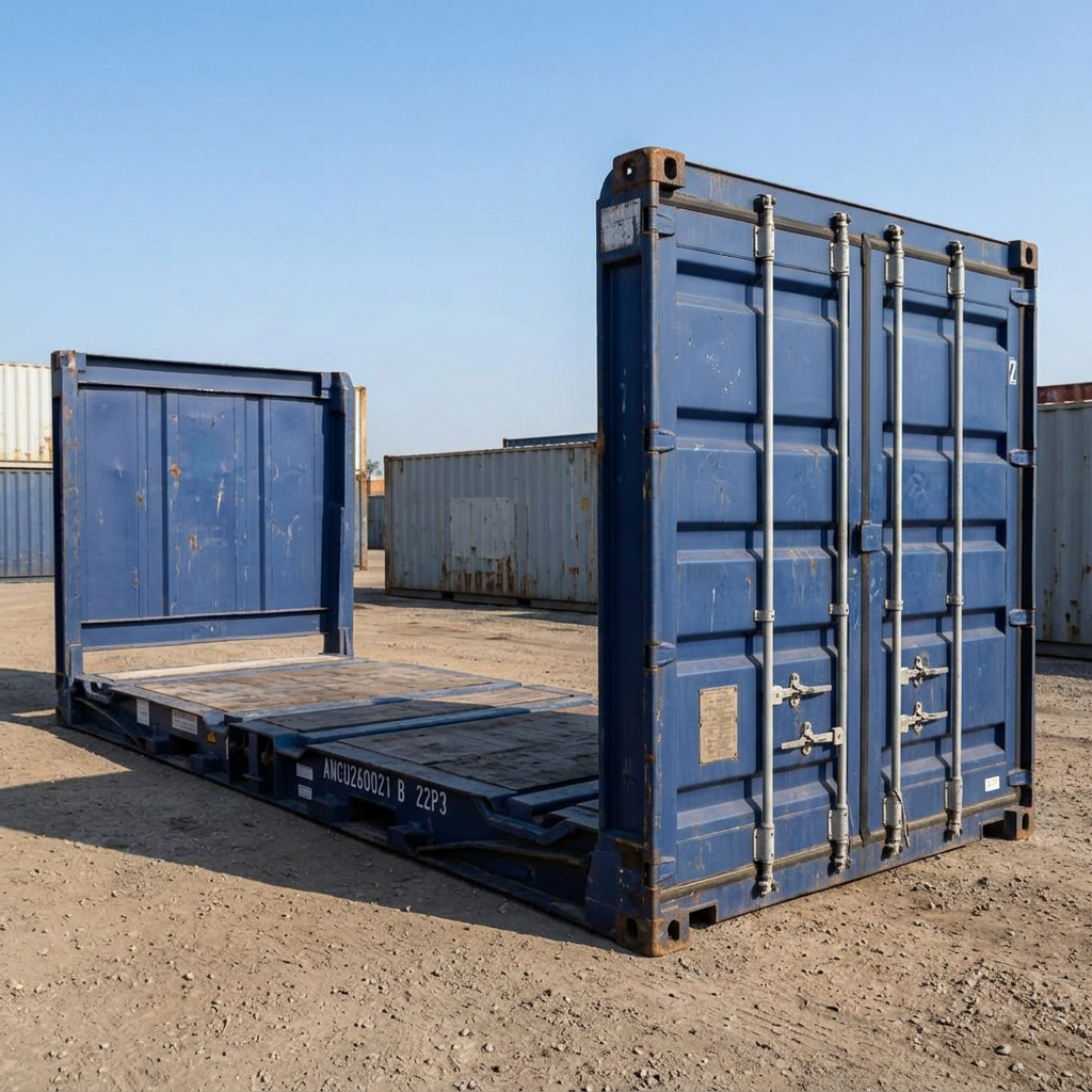 20FT x 8FT Used Flat Rack Shipping Containers - Image 5
