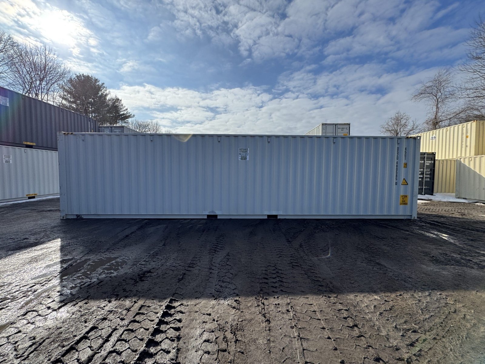 40ft New High Cube Shipping Container - Wind & Watertight - Gray - Unit DSZU480585-0 - Image 8