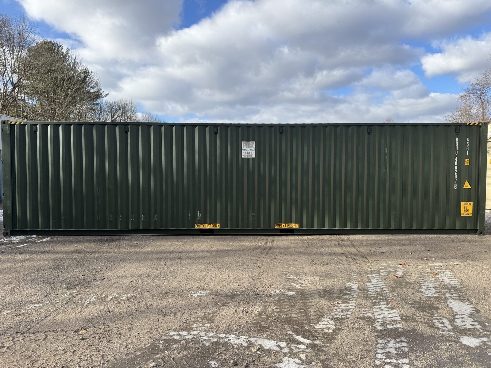 40ft New High Cube Shipping Container - Wind & Watertight - Green - Unit BBUU480287-6 - Image 9