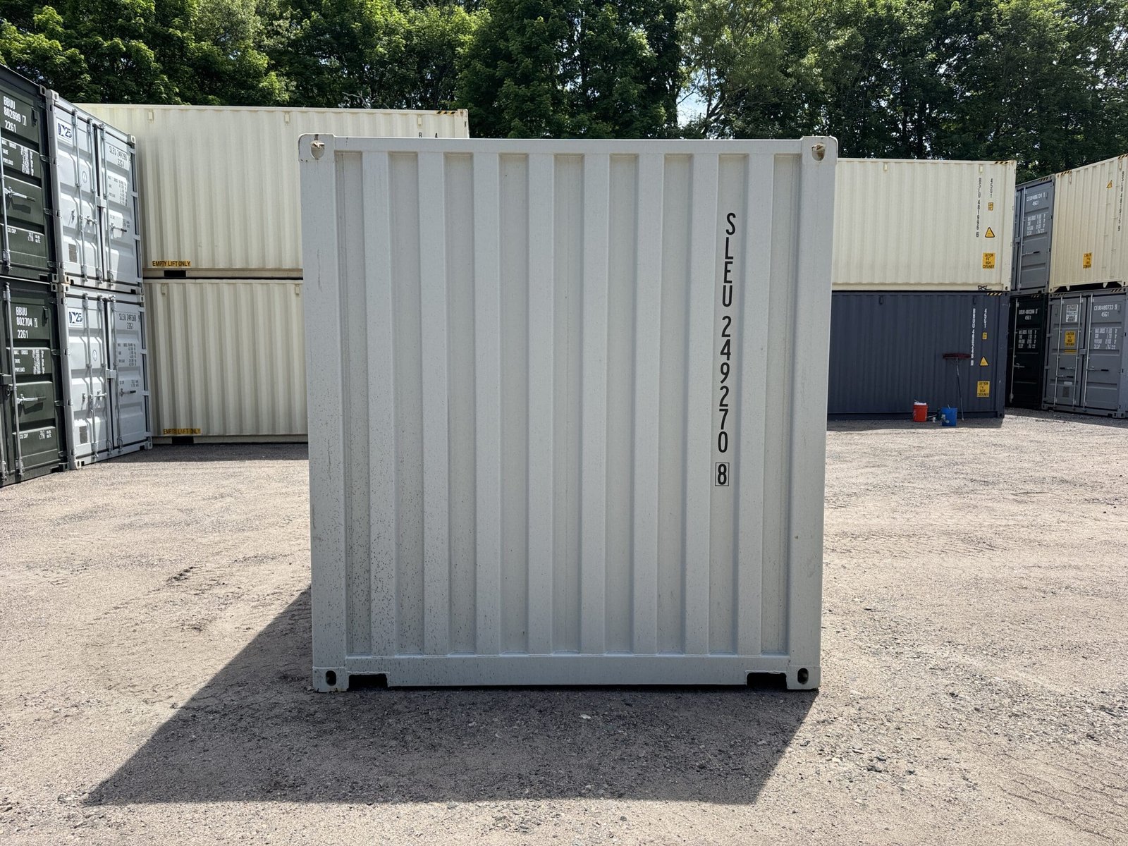 20ft New Shipping Container - Wind & Watertight - Gray - Unit SLEU249270-8 - Image 11