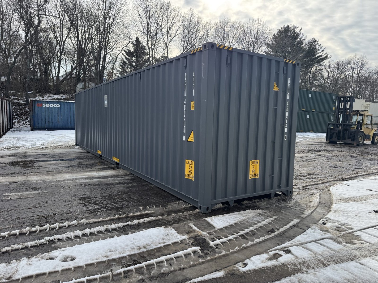 40ft New High Cube Shipping Container - Wind & Watertight - Gray - Unit BBUU480250-0 - Image 10