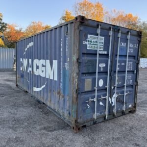 20ft Used Shipping Container - Wind & Watertight - Blue - Unit CMAU180414-2