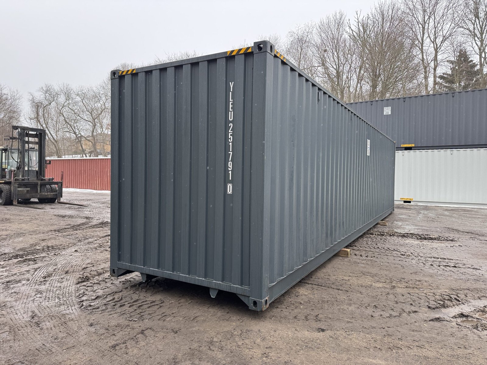 40ft New High Cube Shipping Container - Wind & Watertight - Dk Gray - Unit YLEU251791-0 - Image 11