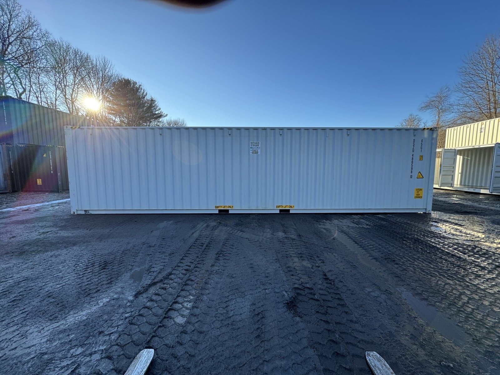 40ft New High Cube Shipping Container - Wind & Watertight - Lt Gray - Unit DSZU480598-0 - Image 9