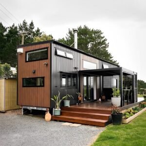 Luxury 40ft prefab container house with easy-folding sandwich panels