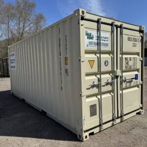 20ft New Shipping Container  -  Wind & Watertight  -  Beige  -  Unit OBSU200613-4
