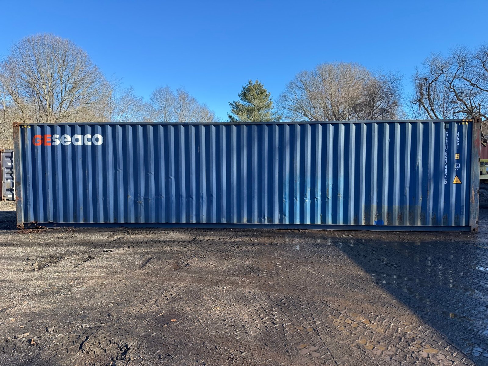 40ft Used High Cube Shipping Container - Wind & Watertight - Blue - Unit GESU652492-5 - Image 11