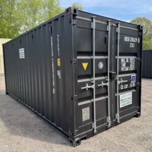 20ft New Shipping Container - Wind & Watertight - Black - Unit OBSU200629-0