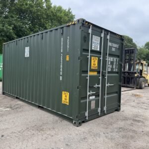 20ft New High Cube Shipping Container - Wind & Watertight - Green