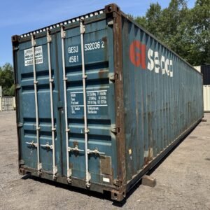 40ft Used High Cube Shipping Container  -  Wind & Watertight  -  Blue  -  Unit GESU532036-2