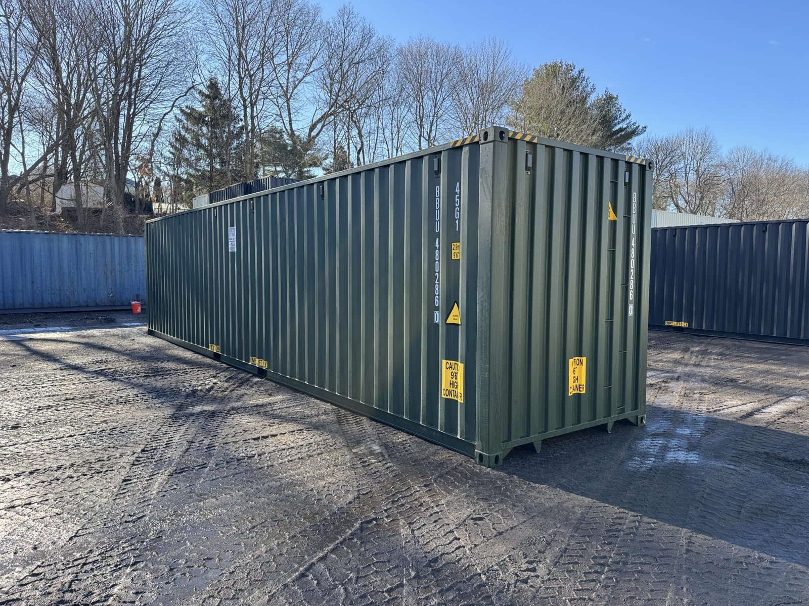 40ft New High Cube Shipping Container - Wind & Watertight - Green - Unit BBUU480286-0 - Image 10