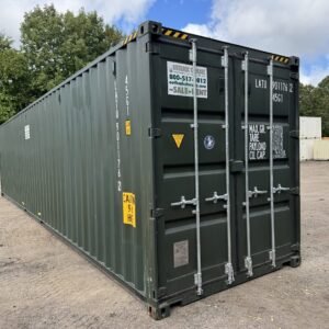 40ft New High Cube Shipping Container  -  Wind & Watertight  -  Green  -  Unit LATU901176-2