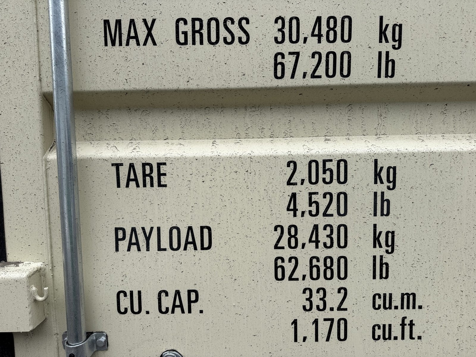 20ft New Shipping Container - Wind & Watertight - Beige - Unit TGSU245556-6 - Image 8