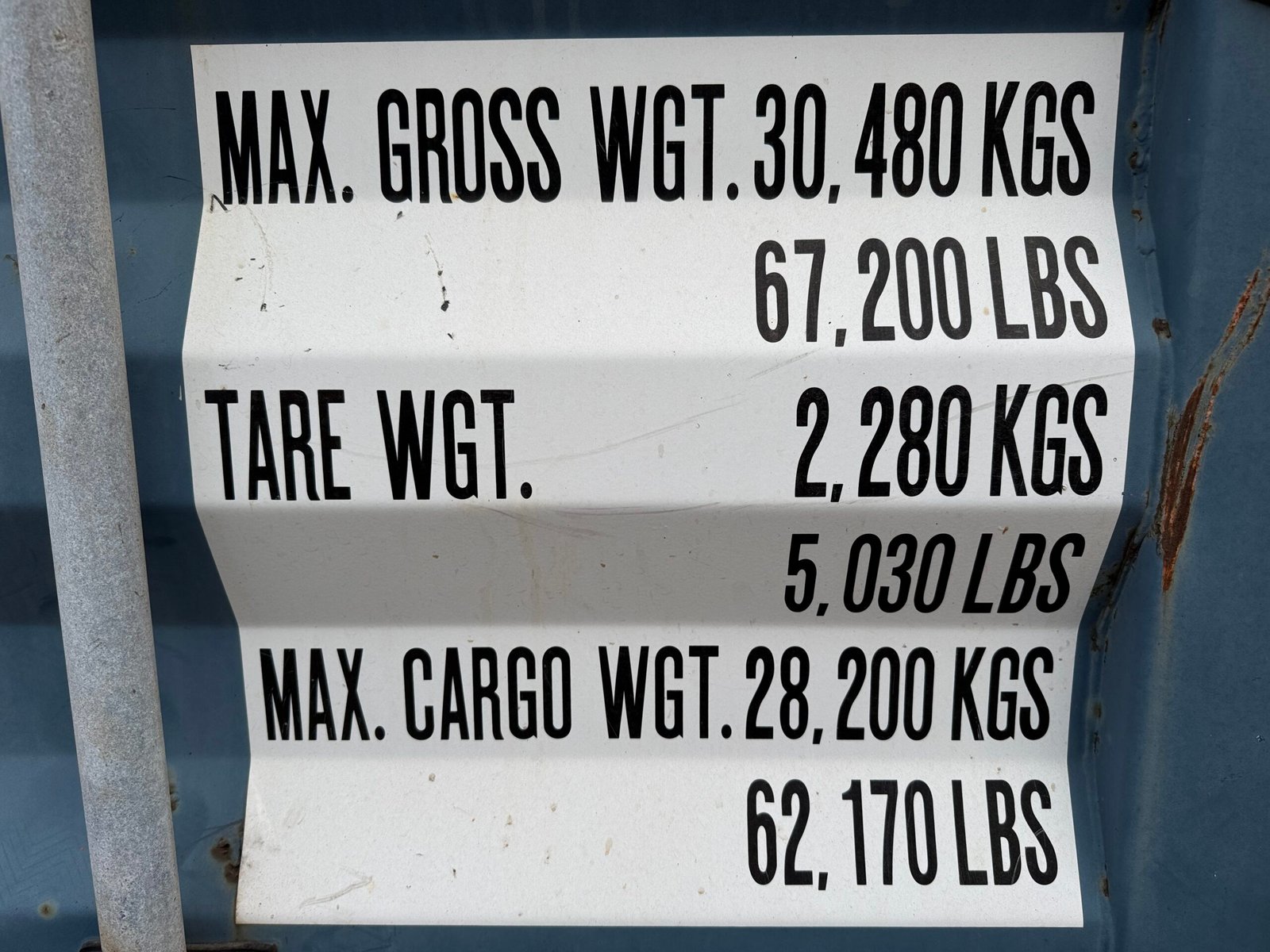 20ft Used Shipping Container - Wind & Watertight - Blue - Unit NYKU301731-0 - Image 5
