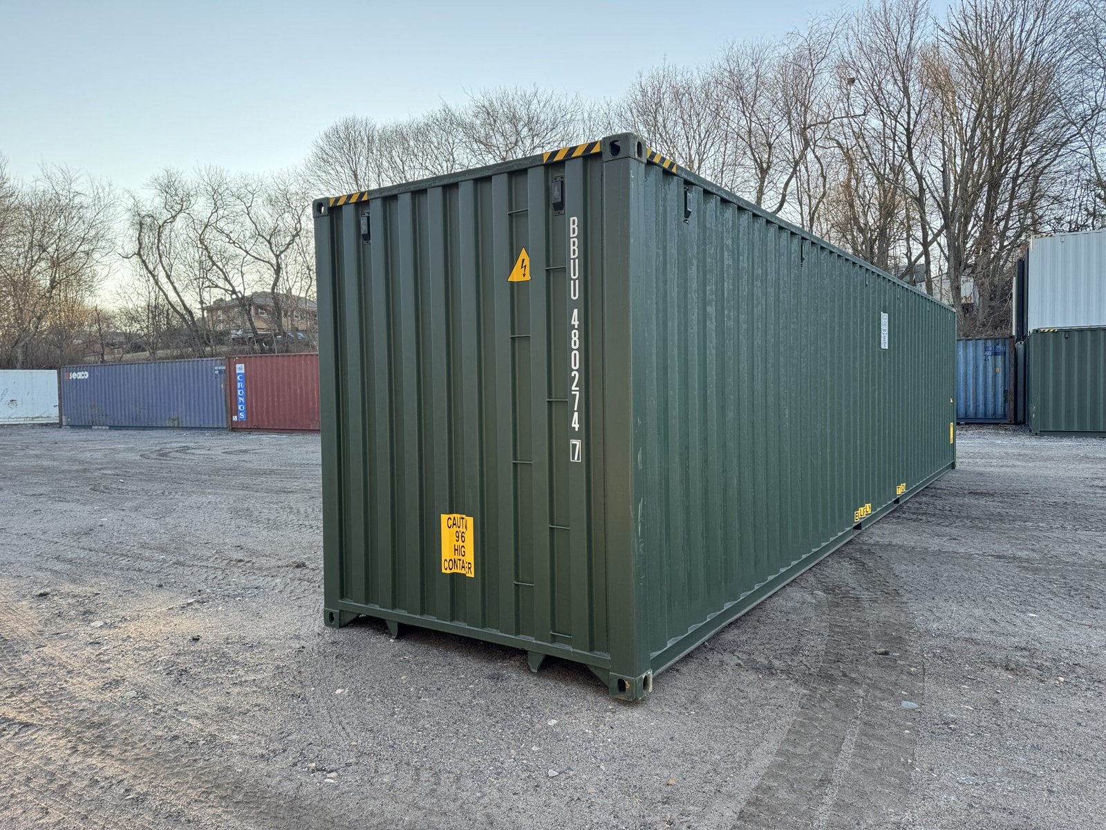 40ft New High Cube Shipping Container - Wind & Watertight - Green - Unit BBUU480274-7 - Image 11