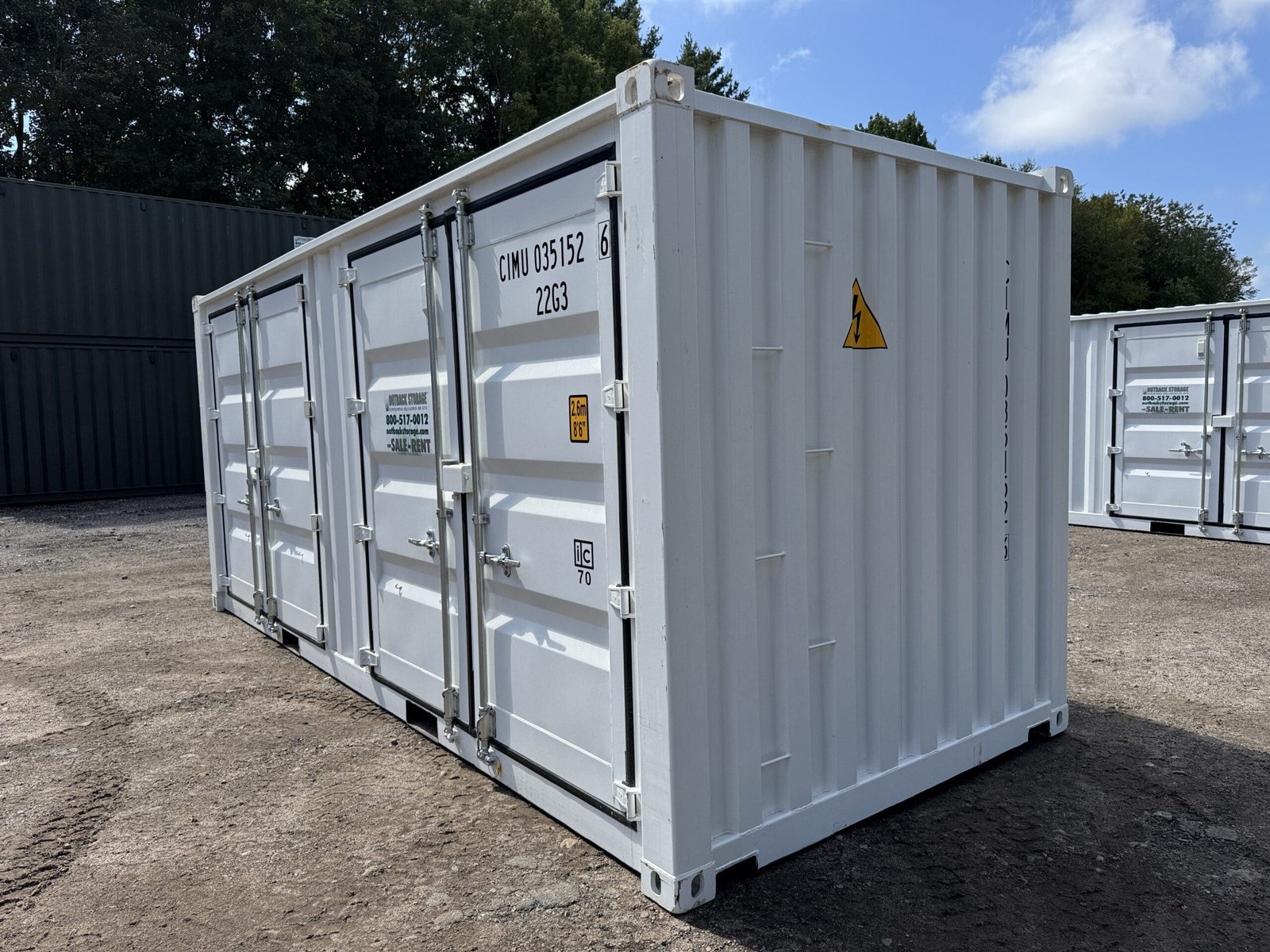 20ft New Shipping Container - Wind & Watertight - White - Unit CIMU035152-6 - Image 11