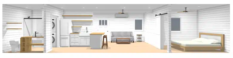 The Luke | 1 Bedroom Shipping Container Home | 40FT + 20FT Luxury Container House - Image 11
