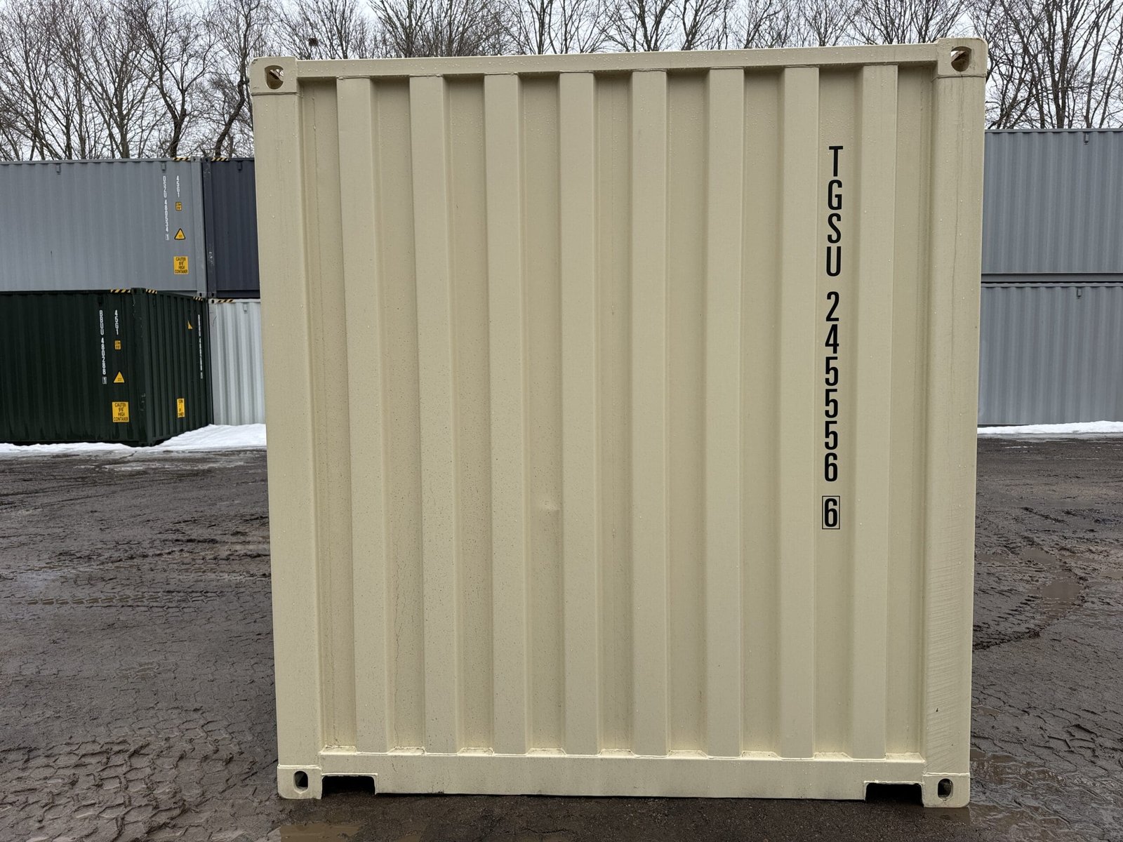 20ft New Shipping Container - Wind & Watertight - Beige - Unit TGSU245556-6 - Image 12