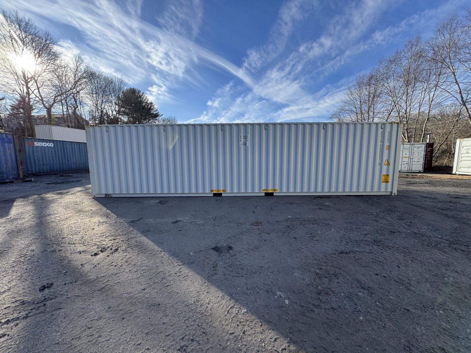 40ft New High Cube Shipping Container - Wind & Watertight - Gray - Unit DSZU480557-3 - Image 8
