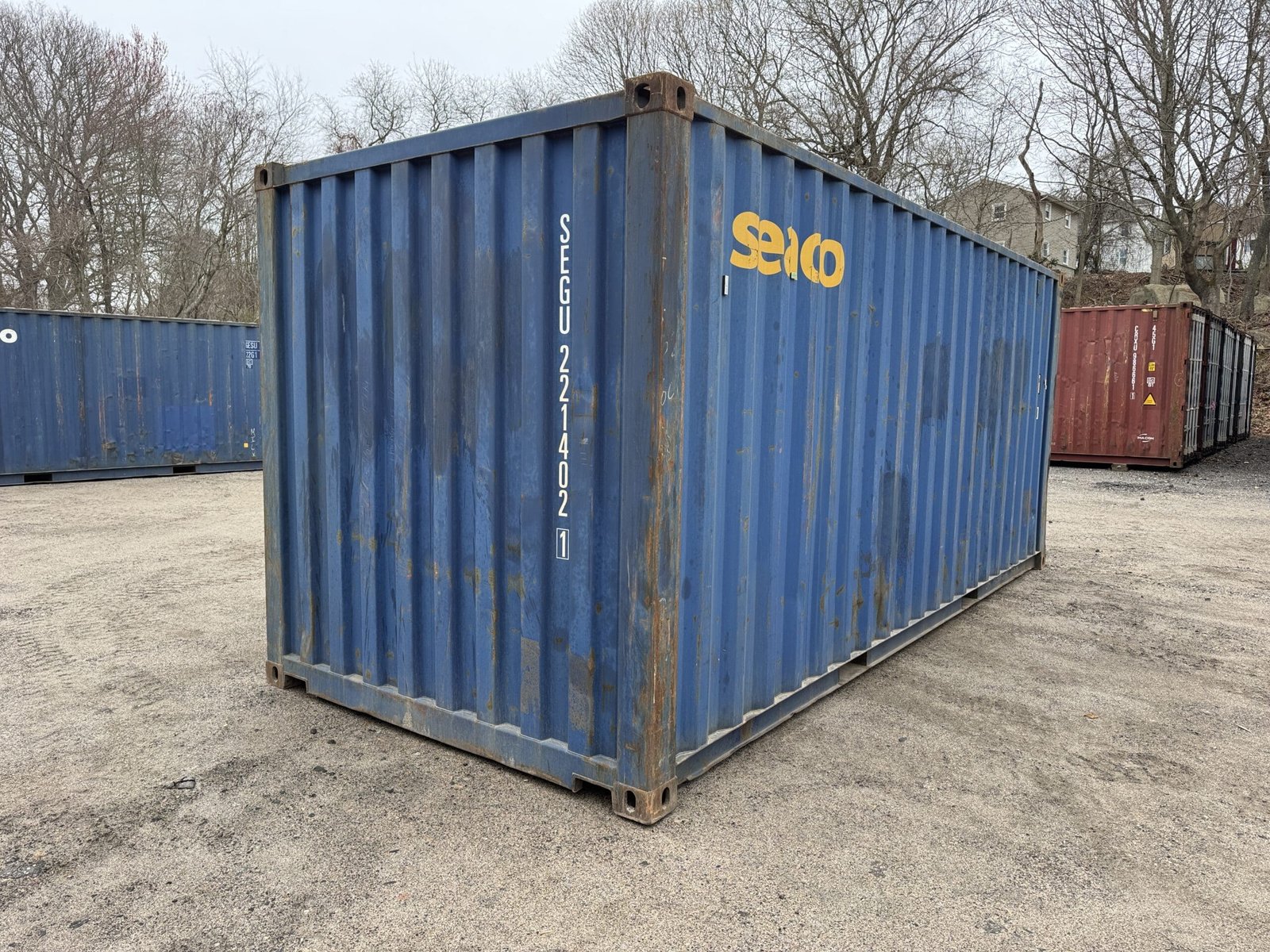20ft Used Shipping Container - Wind & Watertight - Blue - Unit SEGU221402-1 - Image 11