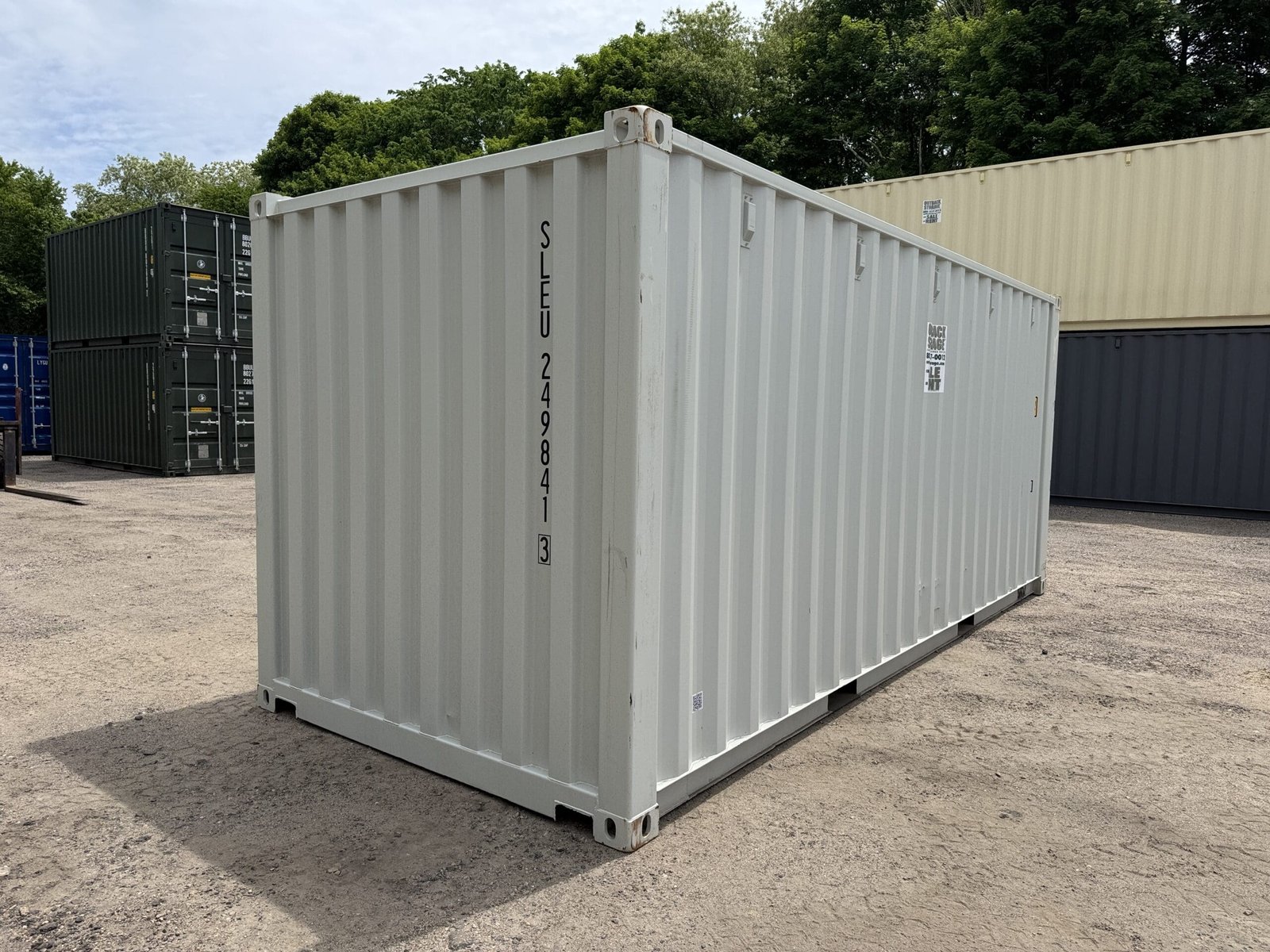 20ft New Shipping Container - Wind & Watertight - Gray - Unit SLEU249841-3 - Image 12