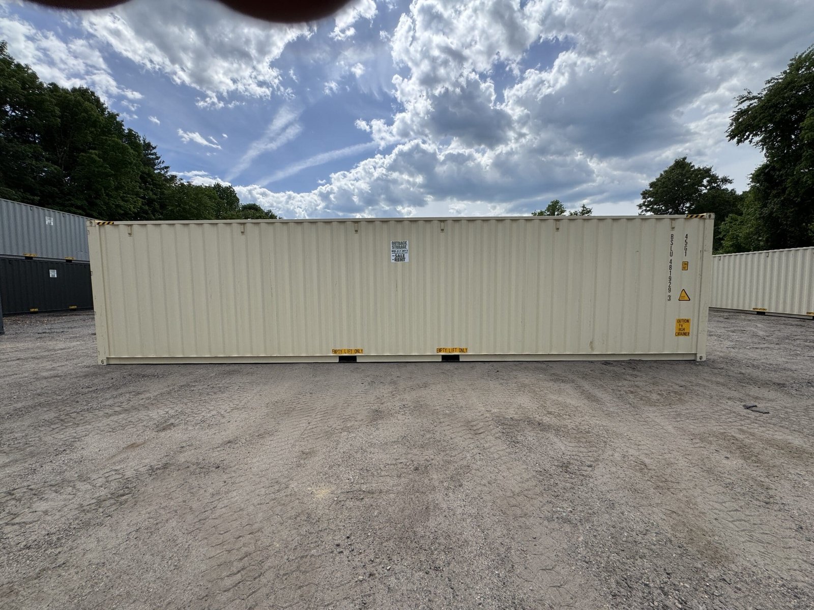 40ft New High Cube Shipping Container - Wind & Watertight - Beige - Unit BSLU481929-3 - Image 9