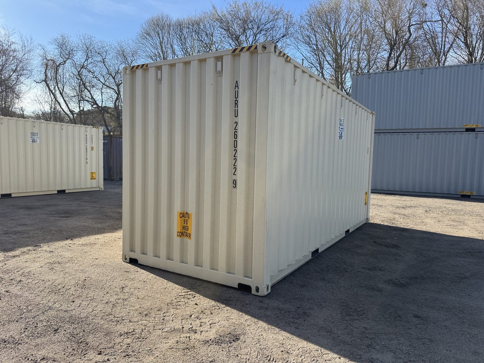 20ft New High Cube Shipping Container - Wind & Watertight - Beige - Unit AURU260222-9 - Image 12