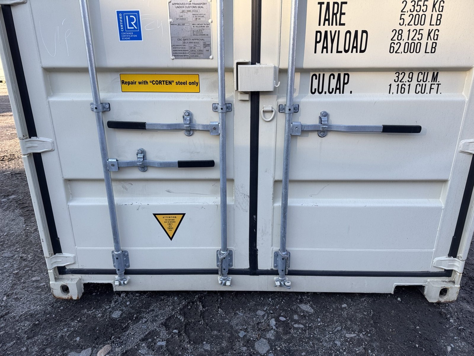 20ft New Shipping Container - Wind & Watertight - Beige - Unit BSLU240982-8 - Image 6
