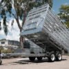 12×7 Hydraulic Flat Top Cattle / Livestock Trailer For Sale (3500KG ATM)