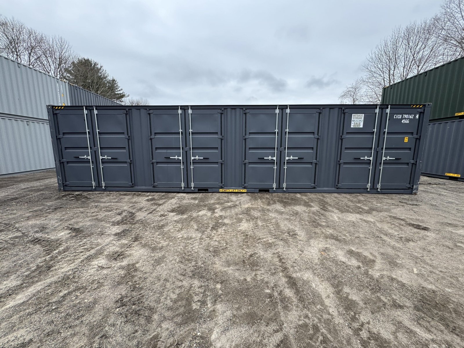 40ft New High Cube Shipping Container - Wind & Watertight - Dk Gray - Unit CICU790162-4 - Image 8