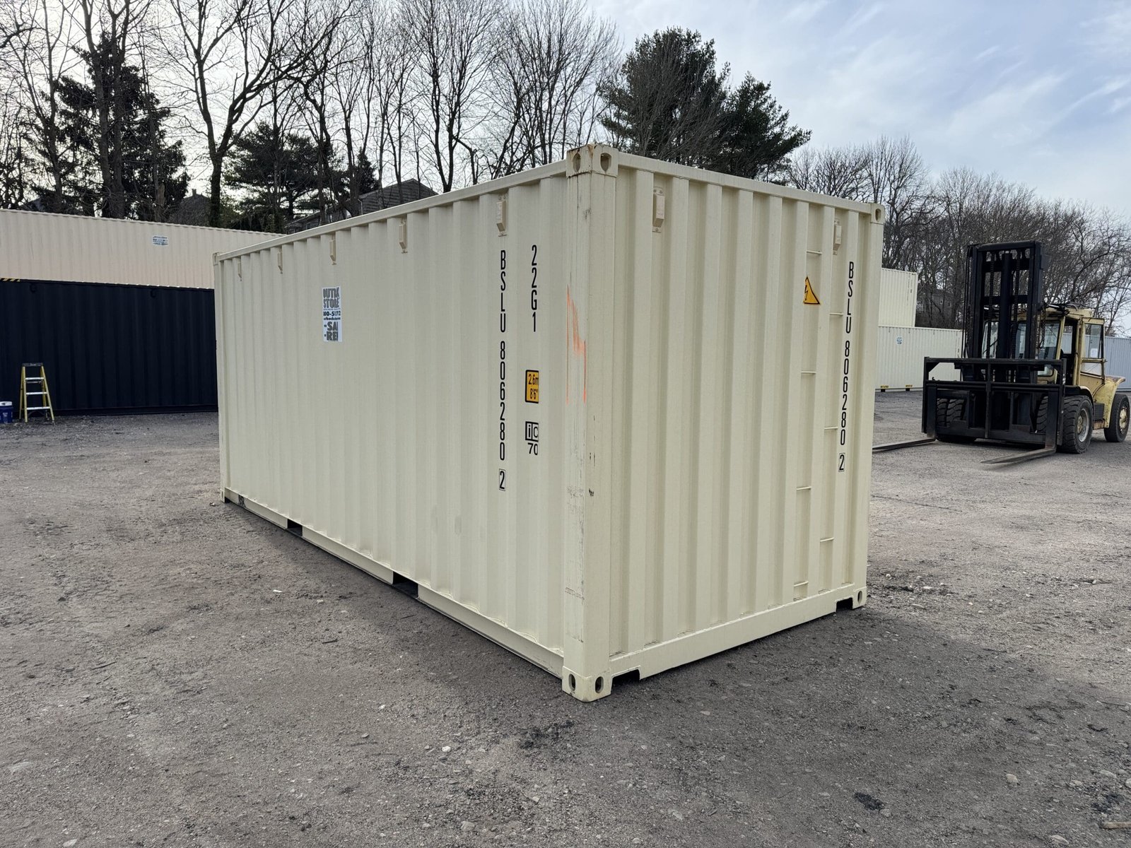 20ft New Shipping Container - Wind & Watertight - Beige - Unit BSLU806280-2 - Image 10
