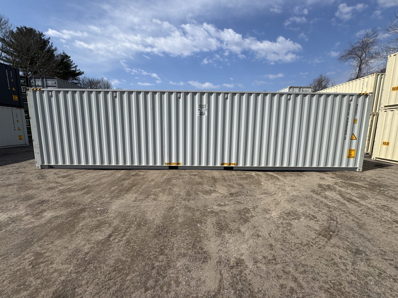 40ft New High Cube Shipping Container - Wind & Watertight - Gray - Unit DSZU480589-2 - Image 8