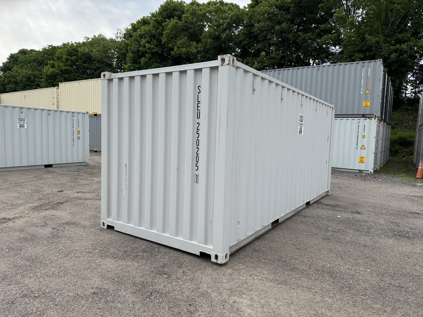 20ft New Shipping Container - Wind & Watertight - Gray - Unit SLEU250205-1 - Image 11