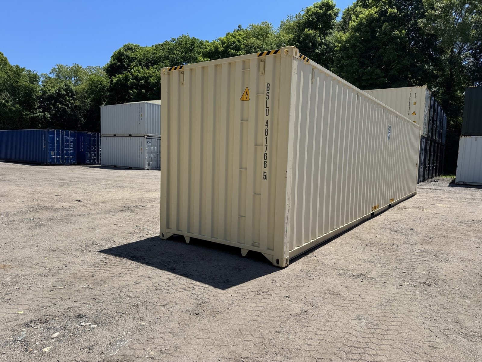 40ft New High Cube Shipping Container - Wind & Watertight - Beige - Unit BSLU481766-5 - Image 12