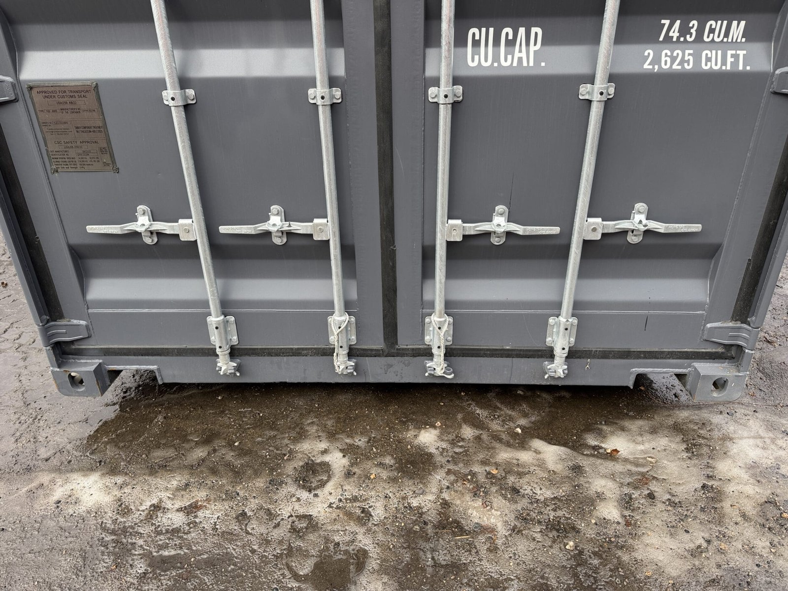 40ft New High Cube Shipping Container - Wind & Watertight - Dk Gray - Unit YLEU252266-6 - Image 6