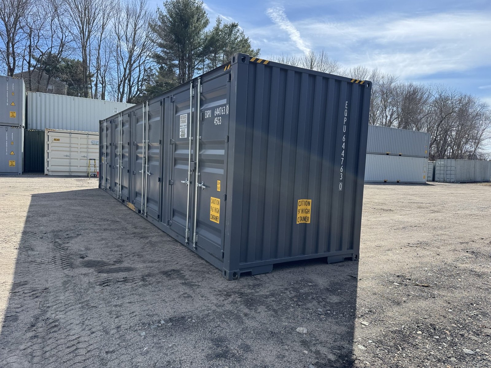 40ft New High Cube Shipping Container - Wind & Watertight - Dk Gray - Unit EPQU644763-0 - Image 10