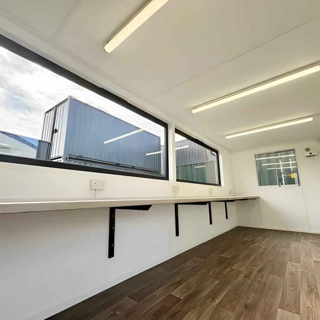 21ft x 8ft Custom Cabin Office / Canteen | Picture Windows | Portable Building - Image 12