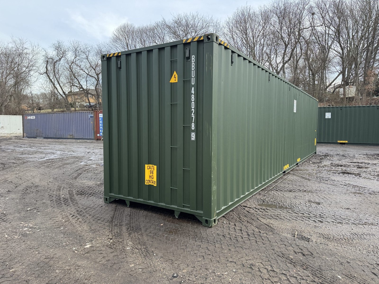 40ft New High Cube Shipping Container - Wind & Watertight - Green - Unit BBUU480278-9 - Image 12