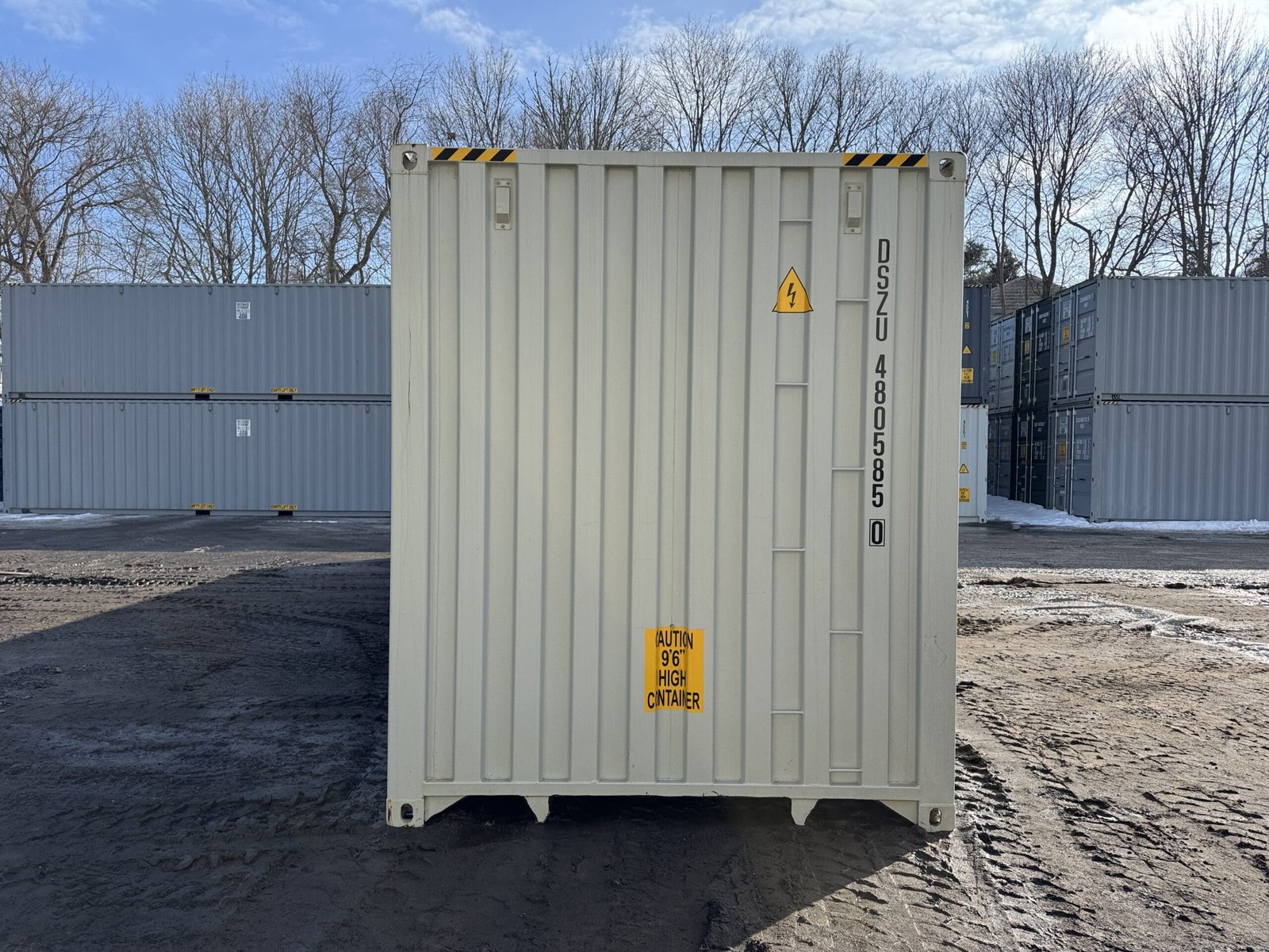 40ft New High Cube Shipping Container - Wind & Watertight - Gray - Unit DSZU480585-0 - Image 10
