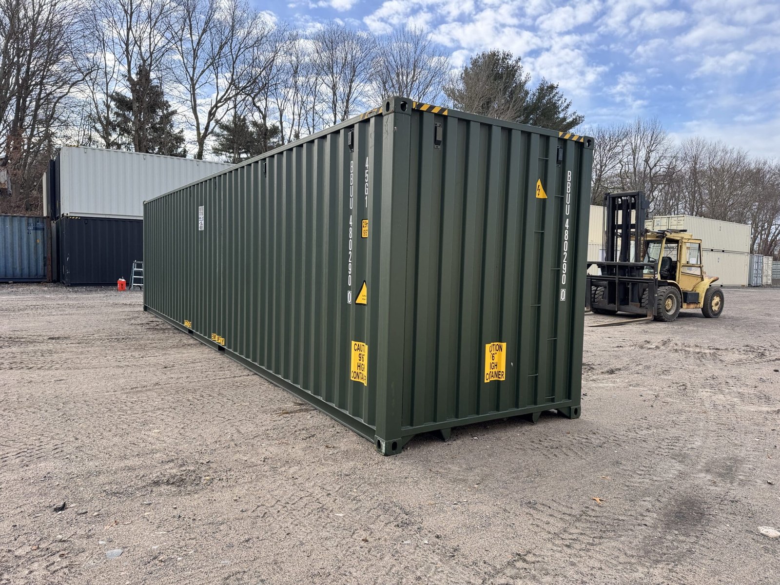 40ft New High Cube Shipping Container - Wind & Watertight - Green - Unit BBUU480290-0 - Image 10