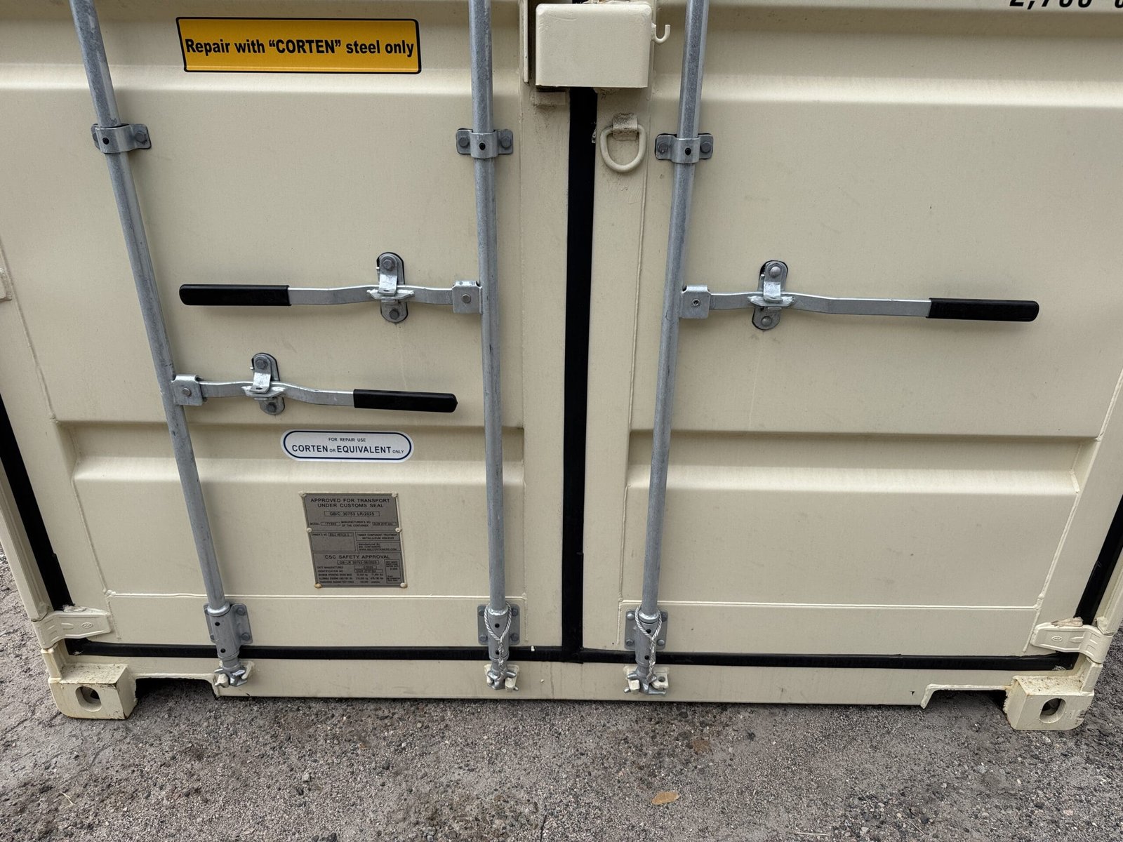 40ft New High Cube Shipping Container - Wind & Watertight - Beige - Unit BSLU481929-3 - Image 6
