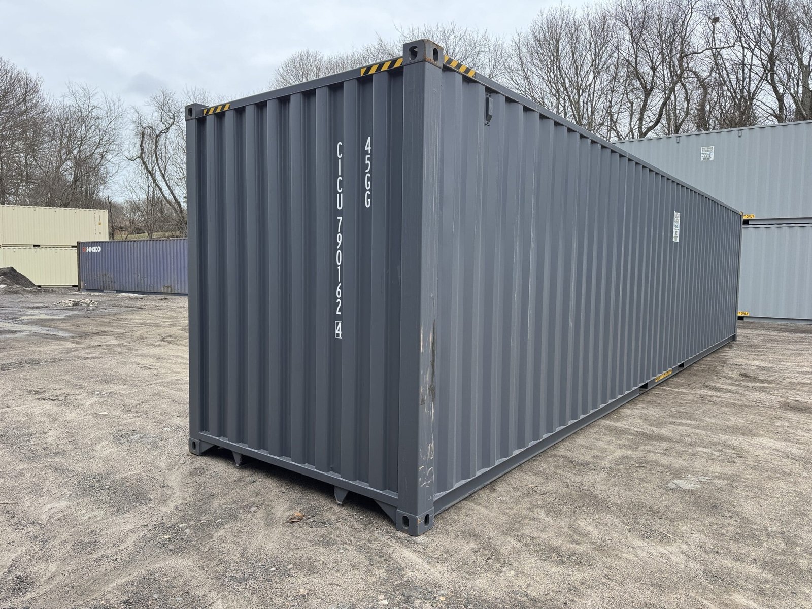 40ft New High Cube Shipping Container - Wind & Watertight - Dk Gray - Unit CICU790162-4 - Image 11
