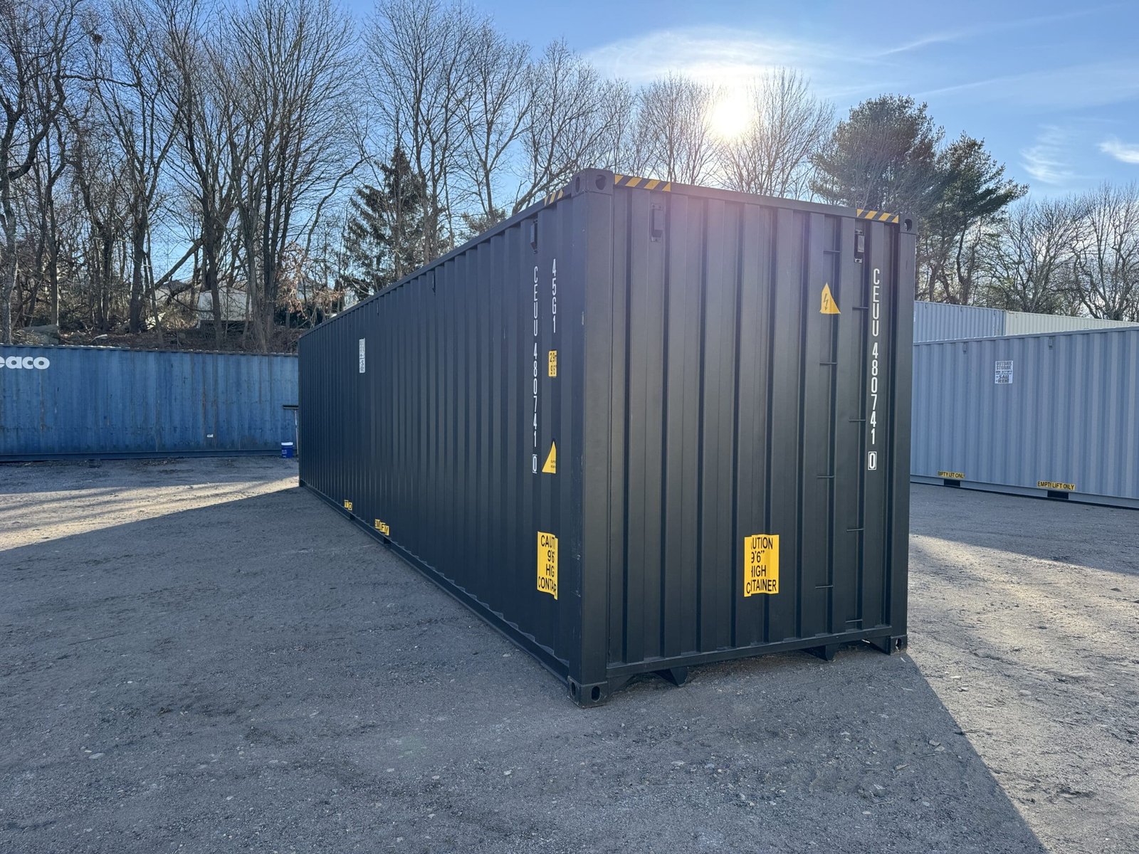 40ft New High Cube Shipping Container - Wind & Watertight - Black - Unit CEUU480741-0 - Image 10