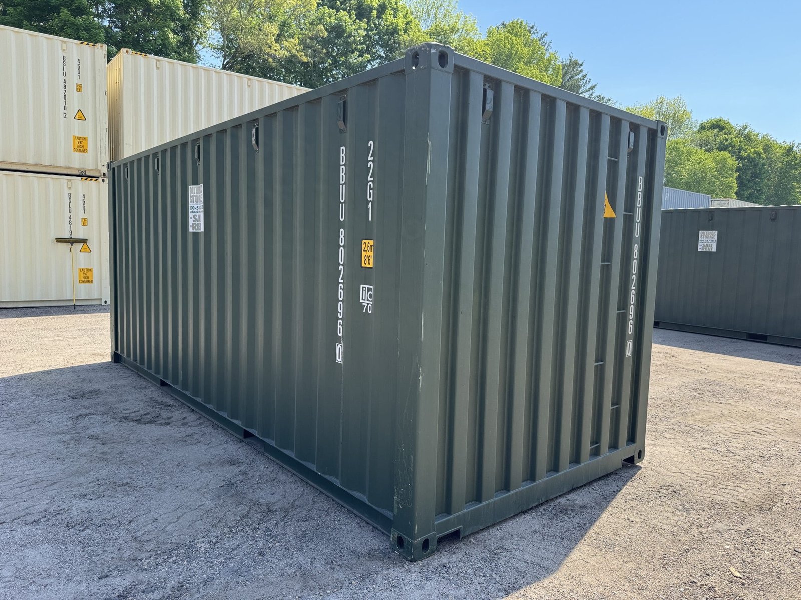 20ft New Shipping Container - Wind & Watertight - Green - Unit BBUU802696-0 - Image 10