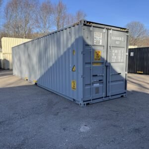 40ft New High Cube Shipping Container  -  Wind & Watertight  -  Gray  -  Unit DSZU480536-2