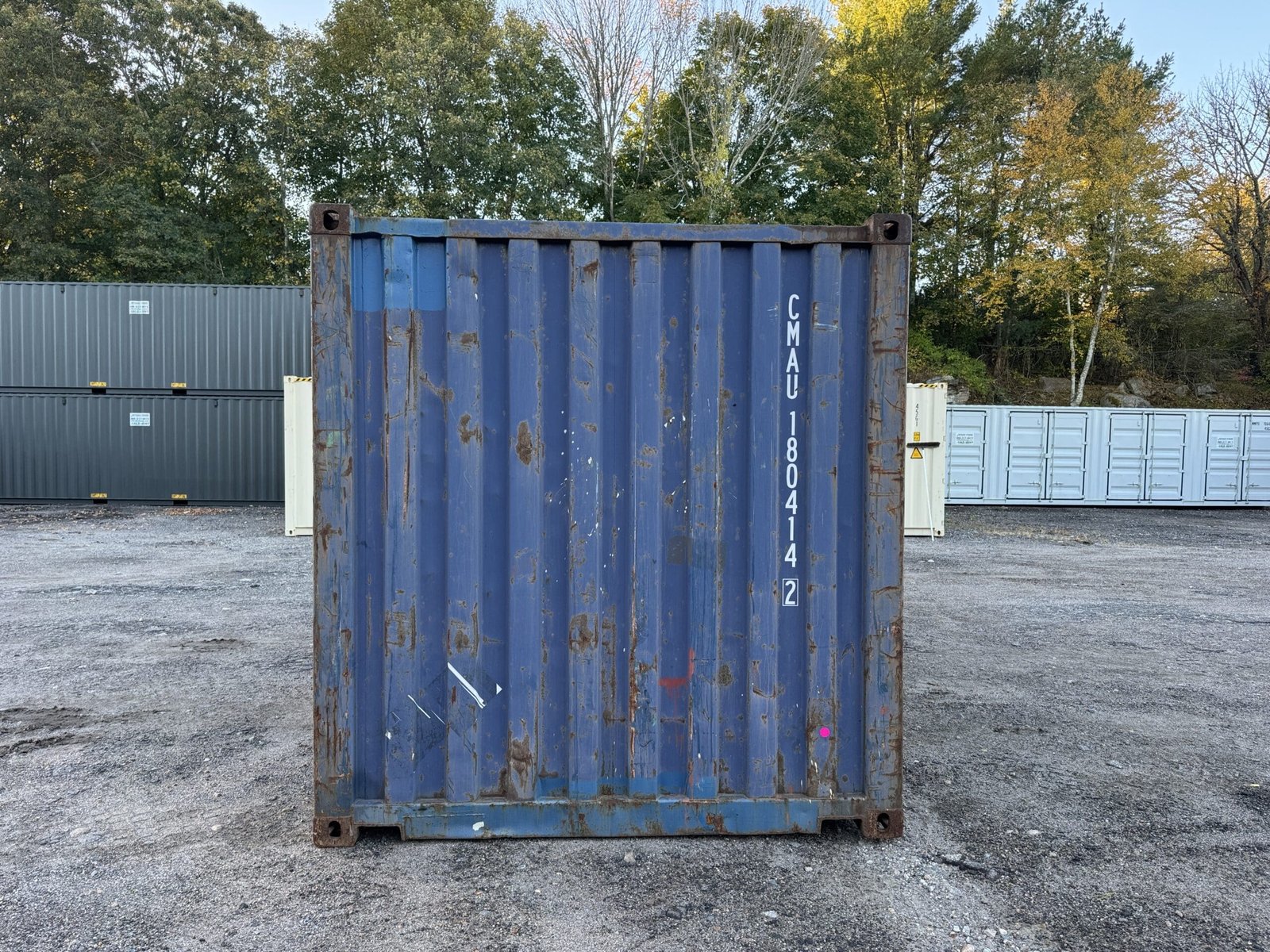 20ft Used Shipping Container - Wind & Watertight - Blue - Unit CMAU180414-2 - Image 10