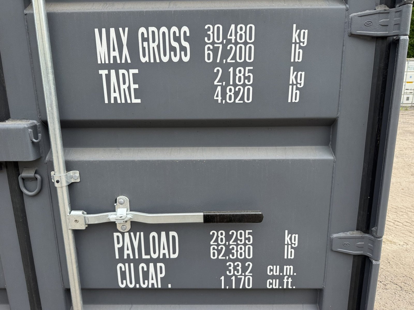20ft New Shipping Container - Wind & Watertight - Gray - Unit DSZU803894-7 - Image 4