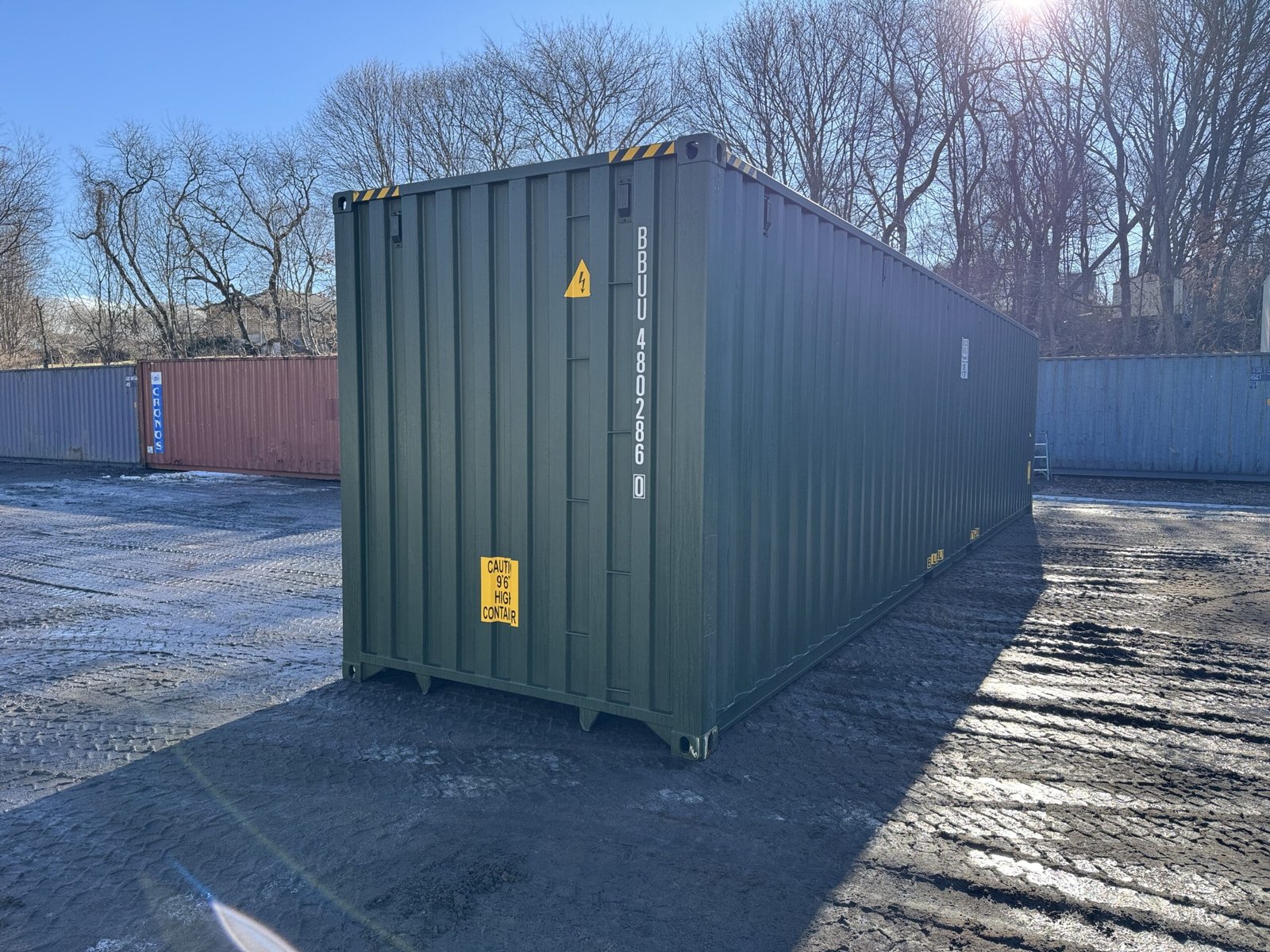 40ft New High Cube Shipping Container - Wind & Watertight - Green - Unit BBUU480286-0 - Image 12